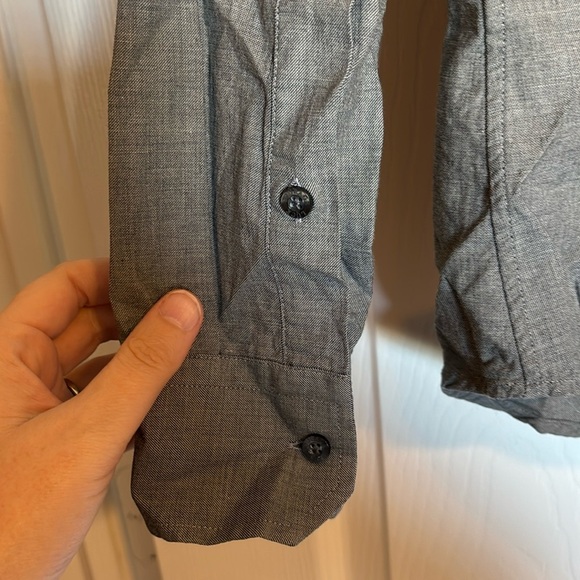 Teddy Stratford men’s gray long sleeve button down shirt size 1/Small - Picture 5 of 10